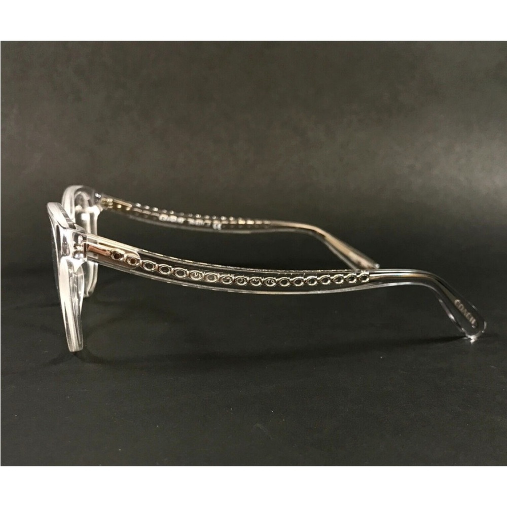 Coach Clear Eyeglasses HC 6177 5111 Crystal Rounded Cat Eye Frame 52 17 140 - Picture 12 of 15